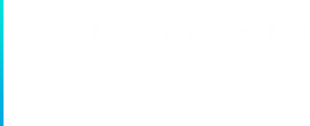 Symmetry 昨日より美しく明日はもう少し美しく